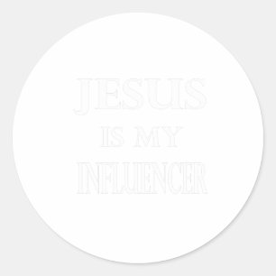 Godsdienst - Jezus is mijn influencer Ronde Sticker