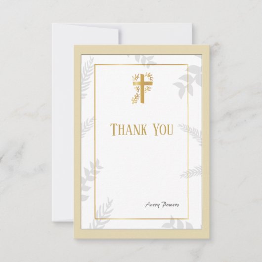 Godsdienstdank - Gouduitnodiging Kaart (Voorkant)