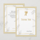 Godsdienstdank - Gouduitnodiging Kaart (Voorkant / Achterkant)