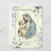 Godsdienstelijk Baby shower Dank u Maria Jezus Bedankkaart (Voorkant)