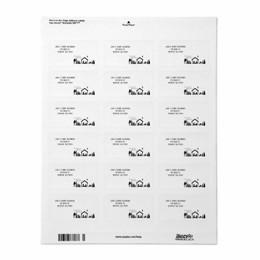 Godsdienstgeboorte Adresetiketten Etiket (Full Sheet)