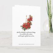 Godsdienstgeschrift Kerstmis Baby Jezus Nativiteit Feestdagen Kaart (Achterkant)