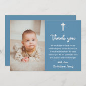 Godsdienstig Christelijk Doop Eerste Communie Bedankkaart (Voorkant / Achterkant)