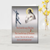 Godsdienstig kruis van het wenskaart van Christus, Kaart (Gele Bloem)