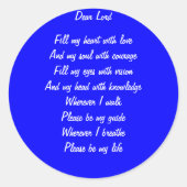 godsdienstig ronde sticker (Voorkant)