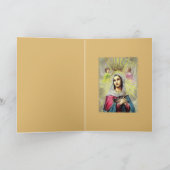 Godsdienstig Wenskaart Mary Virgin Kaart (Binnen)