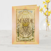 Godsdienstig Wenskaart Mary Virgin Kaart (Gele Bloem)