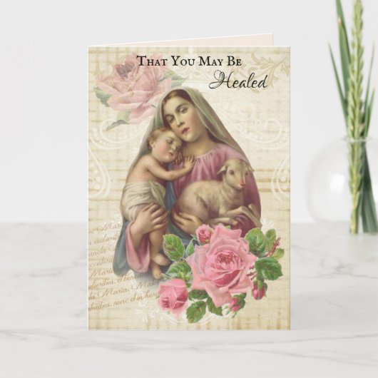 Godsdienstig word goed Maagdelijke Mary Catholic Kaart (Voorkant)