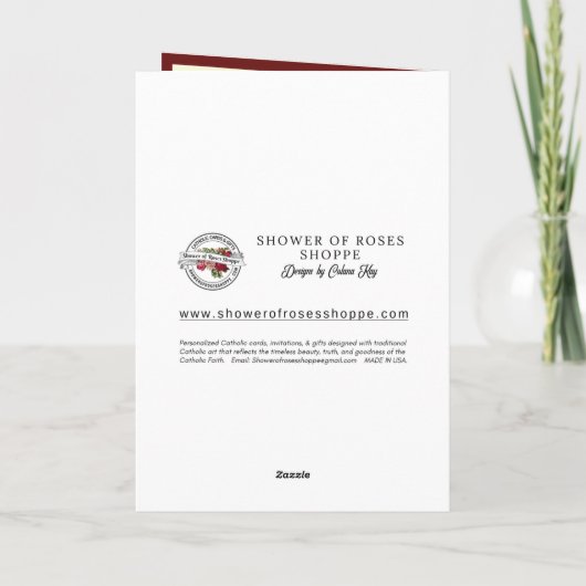 Godsdienstige Baby Jesus Christmas Angels Bisschop Feestdagen Kaart (Achterkant)