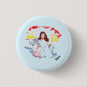 Godsdienstige Button: Jesus Christ Ronde Button 3,2 Cm
