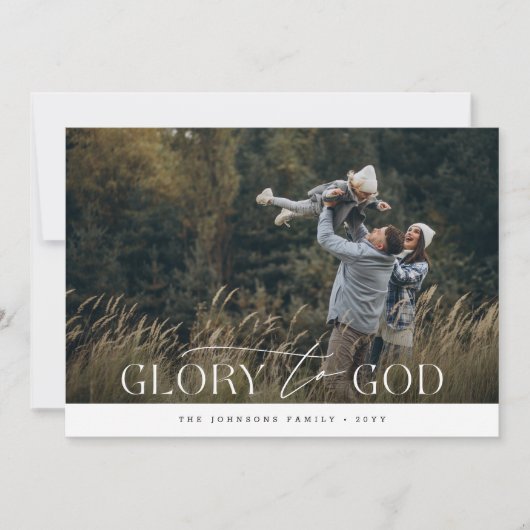 Godsdienstige Christelijke Familie Kerst Feestdagenkaart (Voorkant)