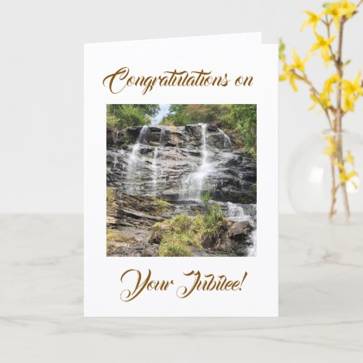 Godsdienstige, gefeliciteerd met uw jubileum, Kaar Kaart (Gele Bloem)