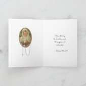Godsdienstige Gezegende Maagd Maria Bloemen Kaart (Binnen)