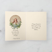 Godsdienstige Gezegende Maagd Maria Bloemen  Kaart (Binnen)