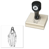 Godsdienstige Gezegende Maagd Maria Katholiek Rubberstempel (Gestempeld)