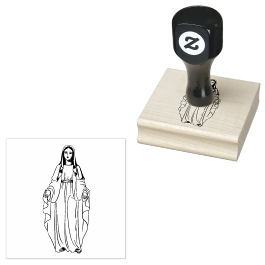 Godsdienstige Gezegende Maagd Maria Katholiek Rubberstempel (Gestempeld)
