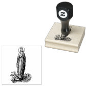 Godsdienstige Gezegende Maagd Maria Lourdes Rubberstempel (Gestempeld)