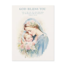 Godsdienstige Gezegende Moeder Maria Baby Jesus Fl