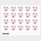 Godsdienstige God zegene u roze rozen bloemen Hart Sticker (Vel)
