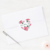 Godsdienstige God zegene u roze rozen bloemen Hart Sticker (Envelop)