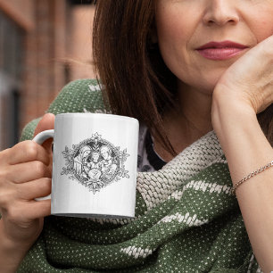 Godsdienstige Heilige Familie Katholieke Jezus Jos Tweekleurige Koffiemok