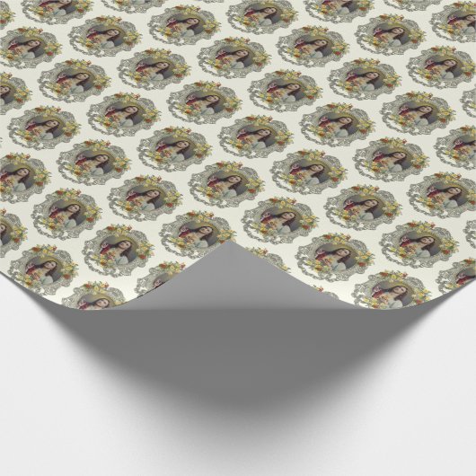 Godsdienstige heilige Jezus Elegant wrapping Pape Cadeaupapier (Hoek)