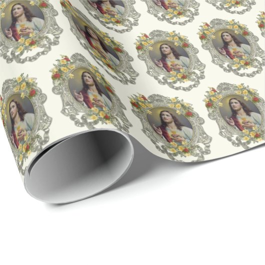 Godsdienstige heilige Jezus Elegant wrapping Pape Cadeaupapier (Rol Hoek)