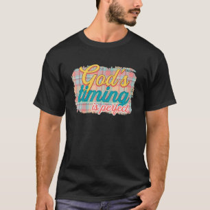 Godsdienstige Jezus Christelijke Gods timing is vo T-shirt