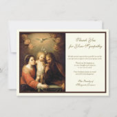 Godsdienstige katholieke Heilige Familie condolean Bedankkaart (Voorkant)