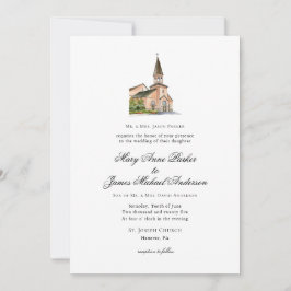 Godsdienstige Kerk Bruiloft Kaart