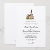 Godsdienstige Kerk Bruiloft Kaart (Voorkant / Achterkant)