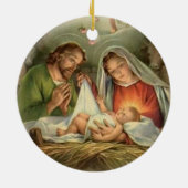 Godsdienstige  kerstfeestdag Jezus Mary  Keramisch Ornament (Achterkant)