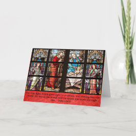 Godsdienstige Kerstkaart, de Kerk van het Glas in Feestdagen Kaart