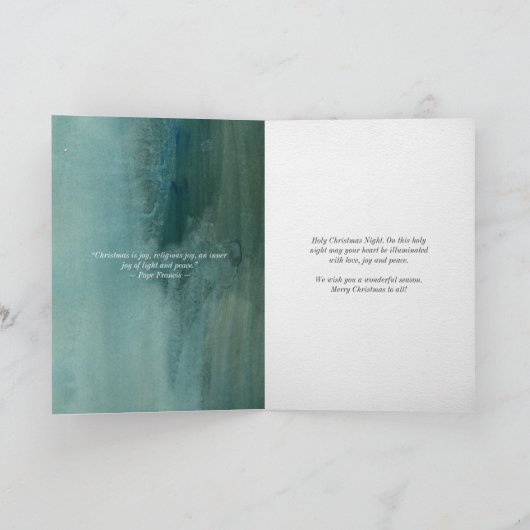 Godsdienstige Kerstkaarten | Heilige Familie 2 Feestdagen Kaart (Binnen)