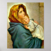 Godsdienstige Kerstmis Maagd Maria Jezus  Poster (Voorkant)