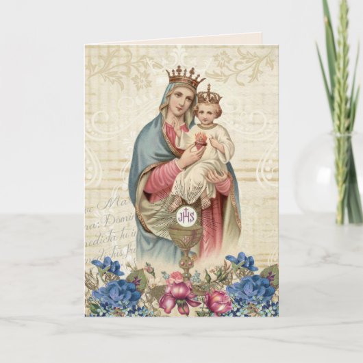 Godsdienstige Moederdag Maagdelijke Mary Jesus Kaart (Voorkant)