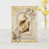 Godsdienstige Moederdag Onze Dame Mount Carmel Kaart (Gele Bloem)