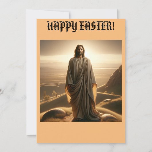 GODSDIENSTIGE PASEN KAART GRAPPIG (Voorkant)