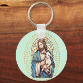 Godsdienstige Sleutelhanger God en Lam (Achterkant)