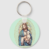 Godsdienstige Sleutelhanger God en Lam (Achterkant)