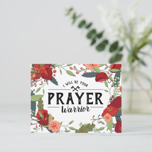 Godsdienstige steun, zal ik uw Strijder van het Briefkaart (Staand voorkant)