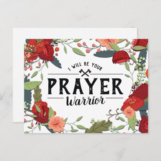 Godsdienstige steun, zal ik uw Strijder van het Briefkaart (Voorkant / Achterkant)