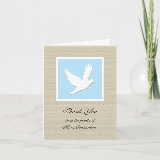 Godsdienstige sympathie Dank u nota Kaart - Dove (Voorkant)