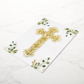 Godsdienstkaart van het Heilige Kruis Folie Uitnodiging (Gedraaid)