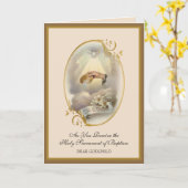  Godsdienstsacrament Doop Godkind Kaart (Gele Bloem)