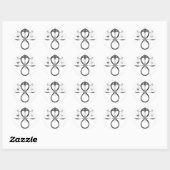 Godsdienstsymbool Pagan Monochrome Ronde Sticker (Vel)