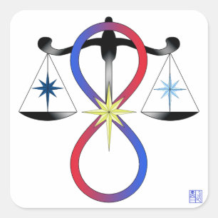 Godsdienstsymbool Pagan spiritualiteit Vierkante Sticker