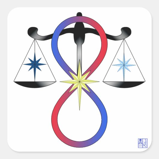 Godsdienstsymbool Pagan spiritualiteit Vierkante Sticker (Voorkant)