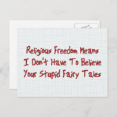 Godsdienstvrijheid Briefkaart (Voorkant / Achterkant)
