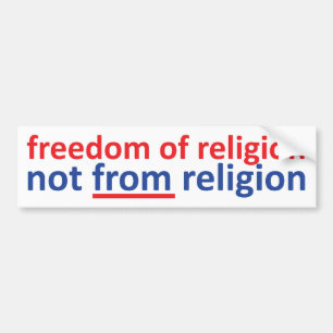 Godsdienstvrijheid buiten religie bumpersticker